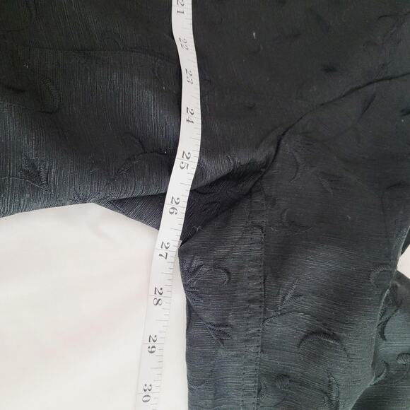 Silkland Jacket Womens 2X Black Silk Jacquard Floral Open Front Evening Dressy - Picture 8 of 10